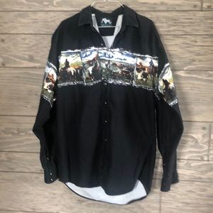 Western shirt with snaps